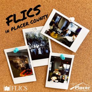 FLICS visits Placer County - an image of polaroid photos on a cork board.