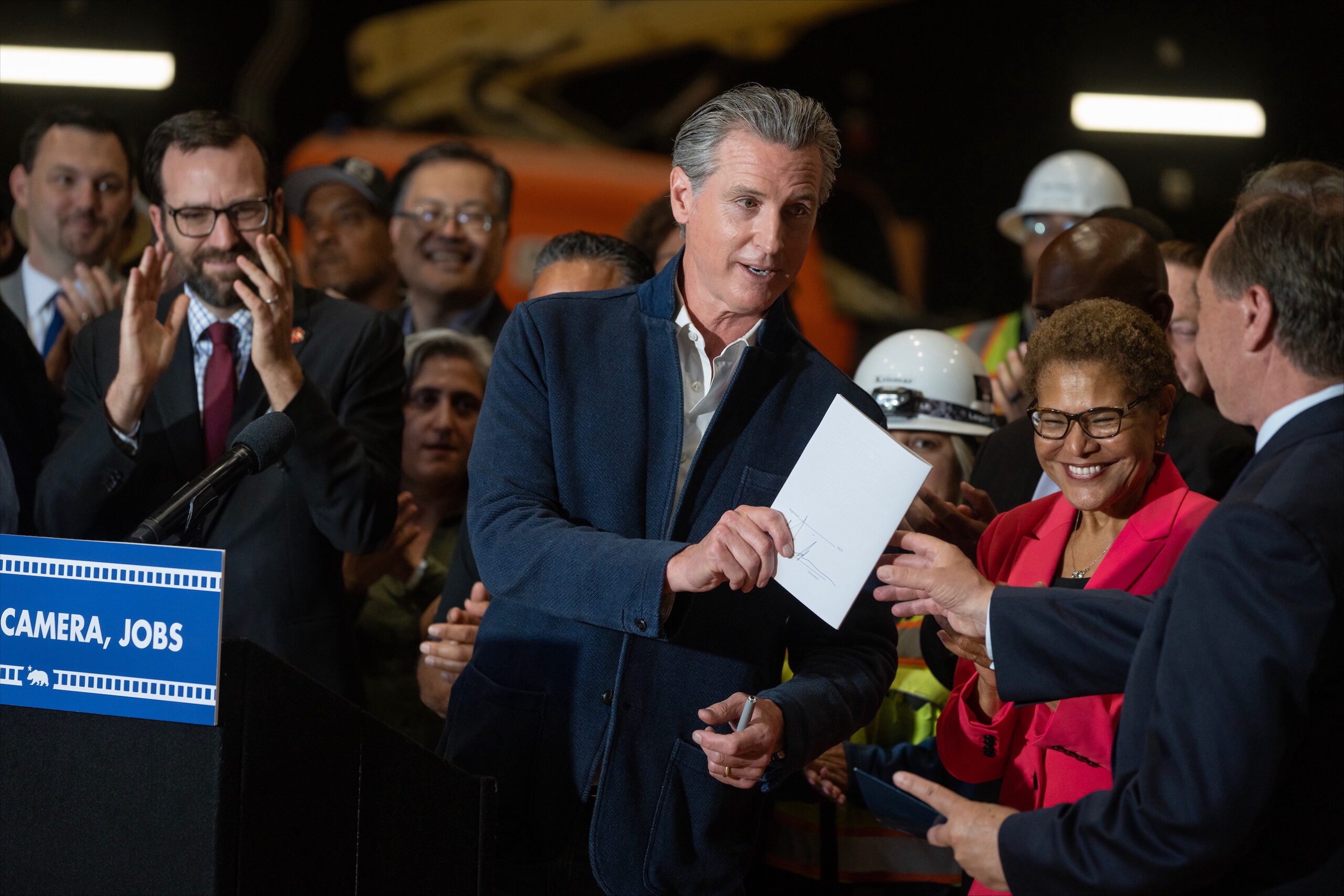Governor Gavin Newsom joined labor representatives, entertainment leaders and state officials to mark the official expansion of California’s Film and Television Tax Credit Program.