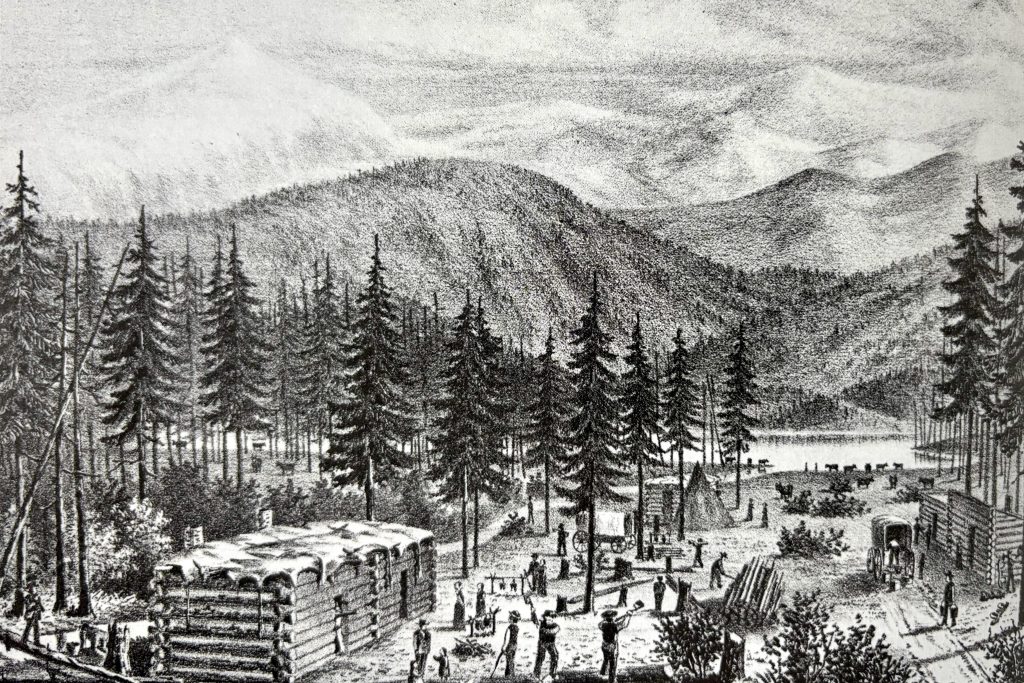 Life at Truckee Lake was miserable. The cabins were cramped and filthy, and it snowed so much that people were unable to go outdoors for days. By Unknown author - Digital form: 